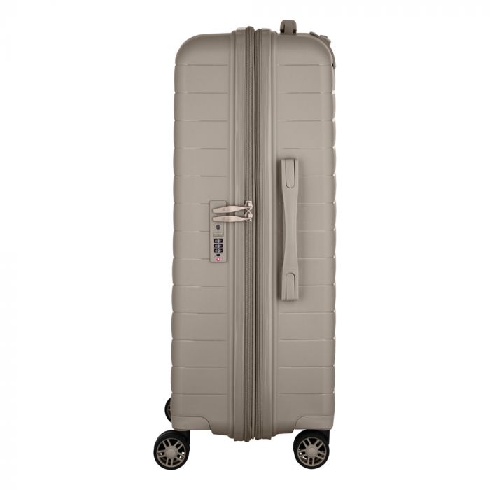 Валіза 2E, Aero, поліпропілен, середня, 63/78 л, TSA, 4 колеса, EXP, сіро-коричневий