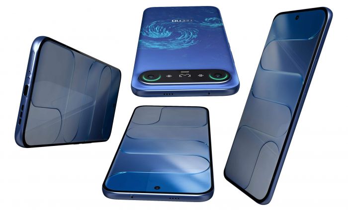 Смартфон TECNO Camon Slim (CN6c) 6.78" 8/128ГБ, 2SIM, 5600мА•год, Van Gogh Blue