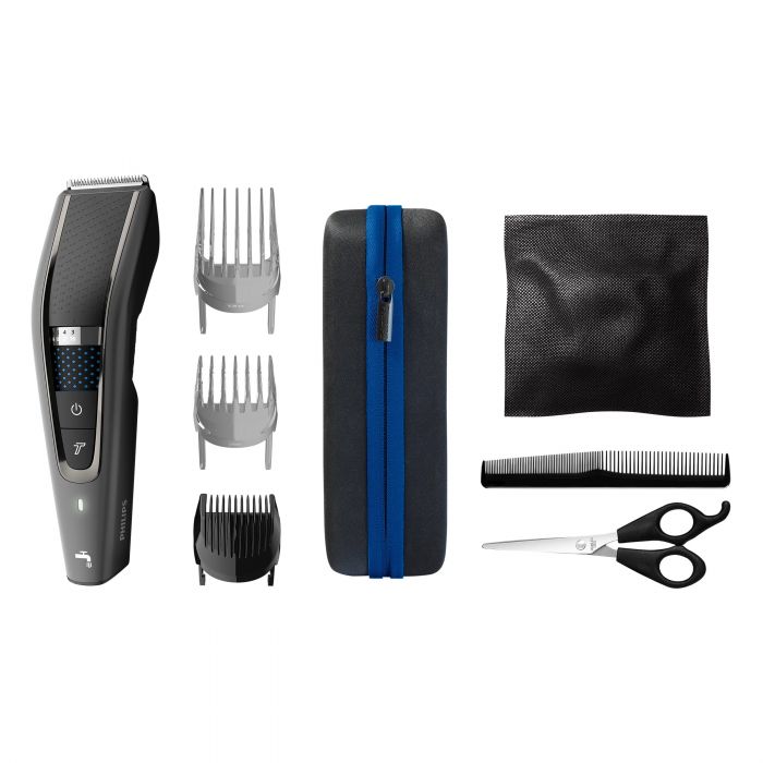 Машинка для стриження  Philips Series 7000, акум., роторний мотор, насадок-3, кейс,ножиці, гребінець в компл, сталь, чорно-сірий