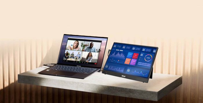 Монітор портативний Asus 15.6" ZenScreen MB16AHVE mHDMI, 2xUSB-C, IPS, Sleeve