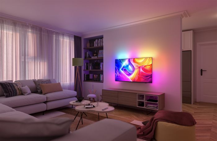 Телевізор 75" Philips QLED 4K 144Hz Smart Titan OS Black Ambilight