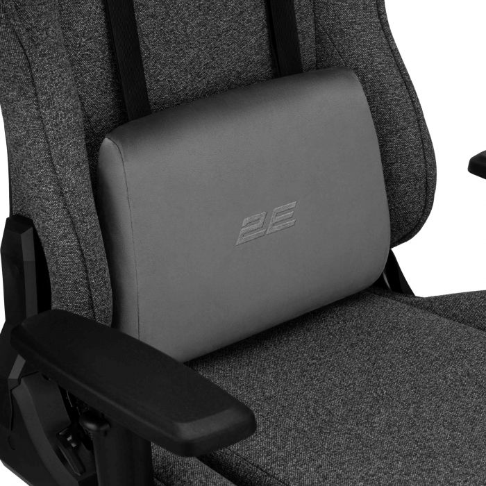 Крісло 2E GAMING BUSHIDO Lite, тканина, 2D-Armrests, сірий темний