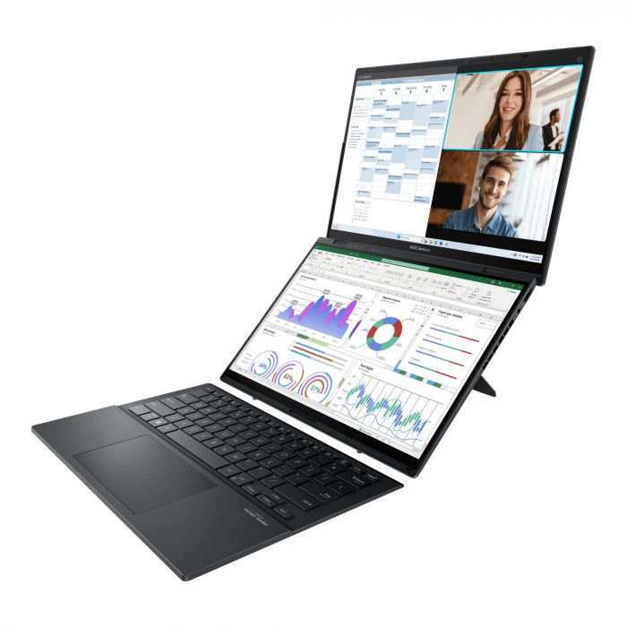 Ноутбук ASUS Zenbook DUO UX8406CA-QL366W 14" FHD OLED, Intel Ultra 7 255H, 32GB, F1TB, UMA, Win11, Сірий