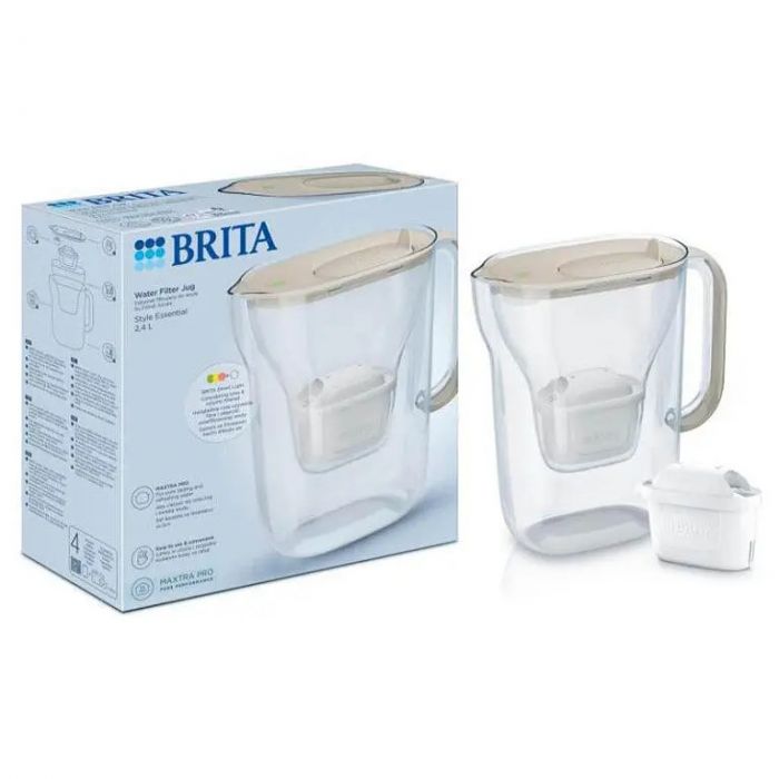 Фільтр-глечик Brita Style Essential MXPro 2.4л (1.4л очищеної води) з картриджем пісочний