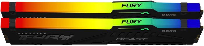 Пам'ять ПК Kingston DDR5 64GB KIT (32GBx2) 6400 FURY Beast RGB XMP
