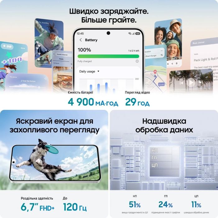 Смартфон Samsung Galaxy S26 FE 5G (S741) 6.7' 8/512ГБ, 2SIM, 4900мА•год, фіолетовий