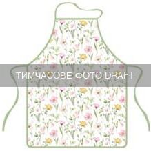 Фартух ARDESTO Spring flowers 60х80см, 100% поліестер, білий