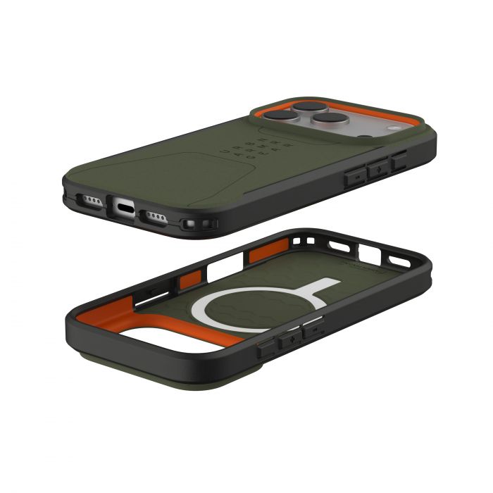 Чохол UAG для iPhone 17 Pro, Civilian MagSafe, Olive/Orange