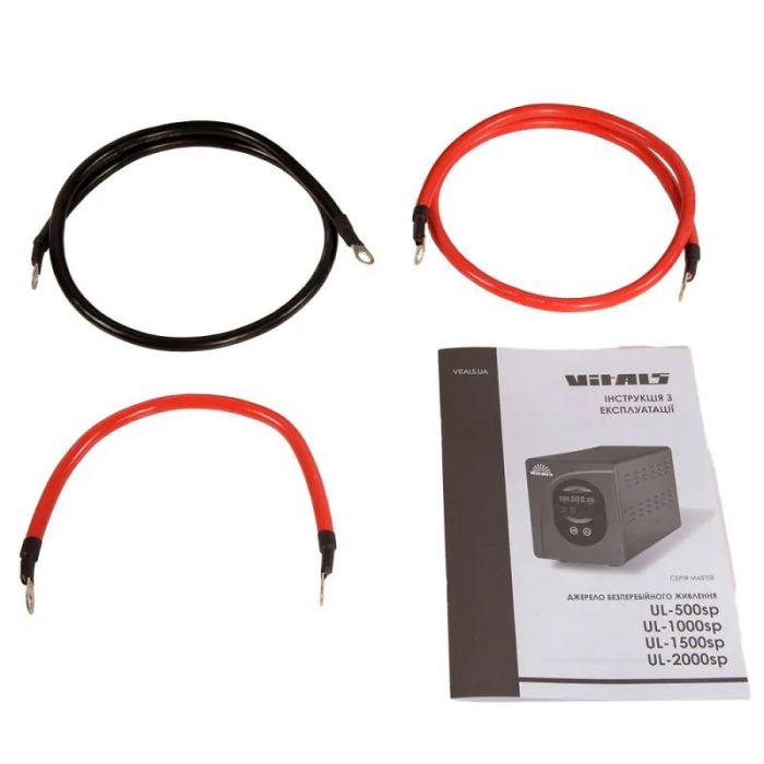 Джерело безперебійного живлення Vitals UL-2000sp, 2000VA/1200W, LCD, 2xSchuko, на зовнішні АКБ 24В