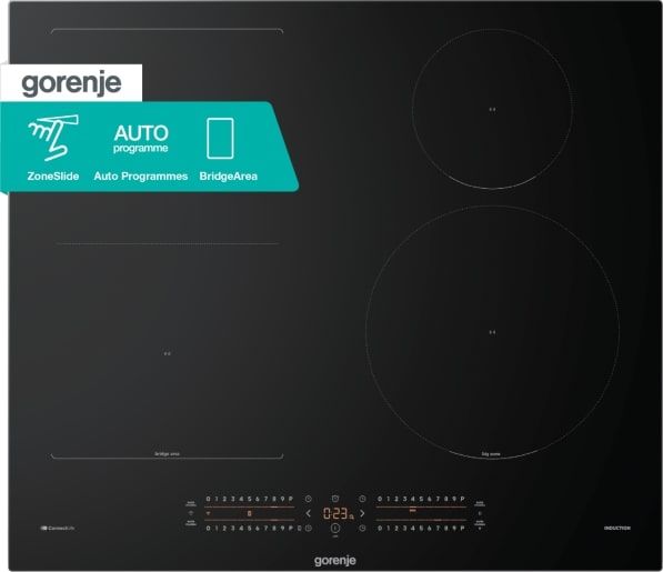 Варильна поверхня Gorenje індукційна, 60см, PowerBoost, SliderTouch, збільшена площа приготування, чорний