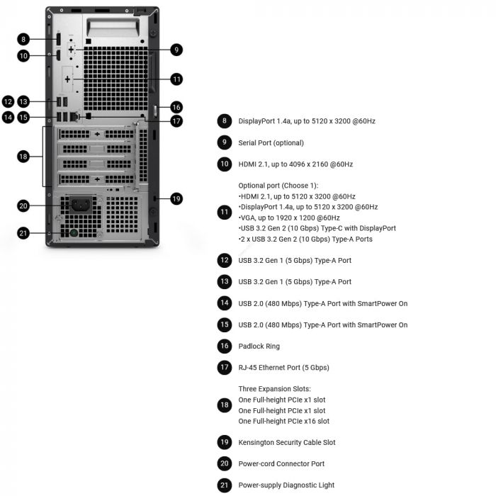 Комп'ютер персональний Dell Pro Tower, Intel i5-14500, 16GB, F512GB, UMA, кл+м, Win11P