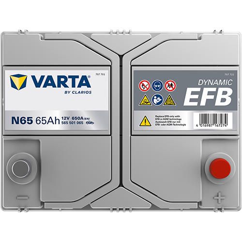 Акумулятор Varta Dynamic EFB 12В 65Аг 650А R+ (565501065)