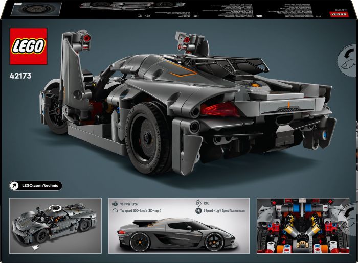 Конструктор LEGO Technic Koenigsegg Jesko Absolut — сірий гіперкар