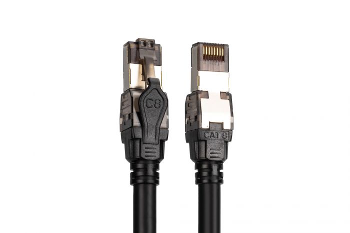 Патч-корд DIGITUS CAT 8.1 S-FTP, 1м, AWG 24/7, LSZH, чорний