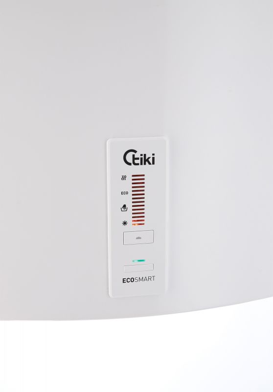 Водонагрівач електр. TIKI плаский FTG, 100л, 2кВт, ун. монтаж, електр. кер-ння, C, білий, 700154