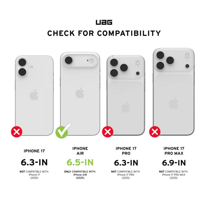 Чохол UAG для Phone 17 Air, Metropolis LT Magsafe, Kevlar Black