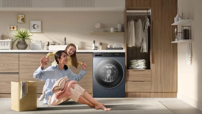 Пральна машина TCL фронтальна, 8кг, 1400, A, 53см, дисплей, пара, інвертор, сірий