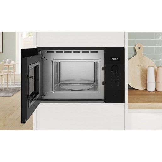 Мікрохвильова піч Bosch вбудована, 20л, електр. керув., 800Вт, дисплей, чорний