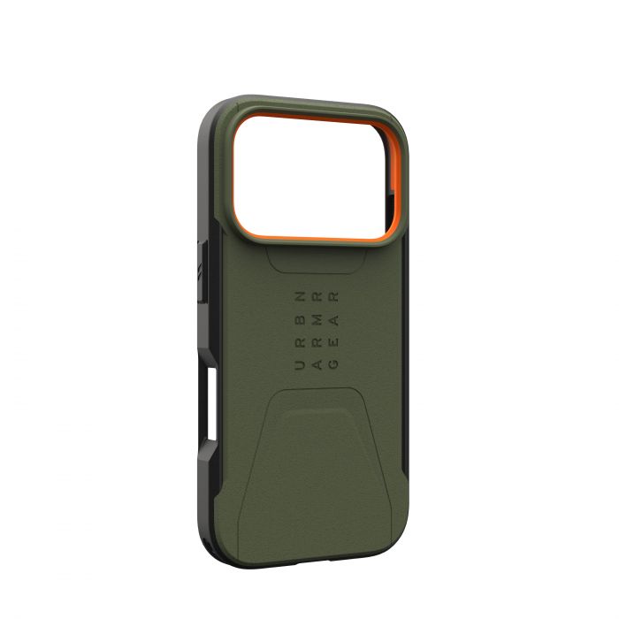 Чохол UAG для iPhone 17 Pro, Civilian MagSafe, Olive/Orange