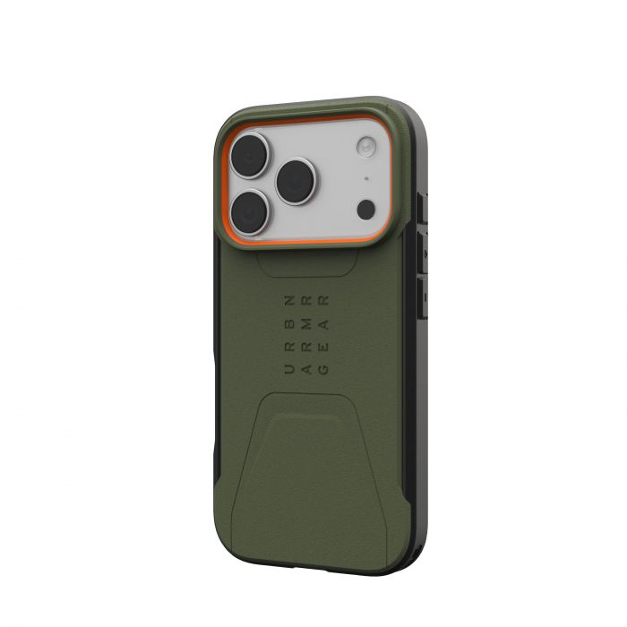 Чохол UAG для iPhone 17 Pro, Civilian MagSafe, Olive/Orange