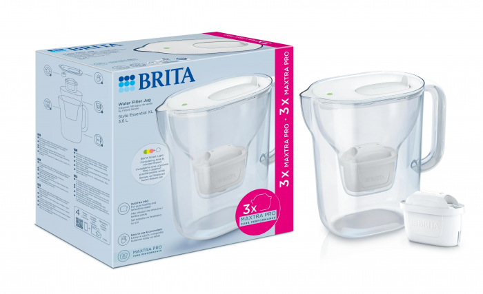 Фільтр-глечик Brita Style Essential XL MXPro 3.6л (2.3л очищеної води) + 3 картриджа білий