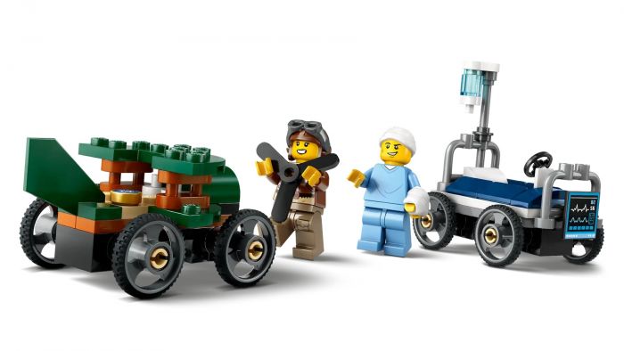 Конструктор LEGO City «Літак проти лікарняного ліжка» Набір для перегонів