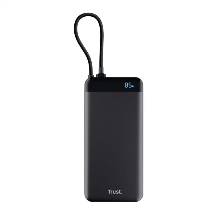 Акумулятор портативний літій-іонний power bank Trust Fiera, 20000мА·год, 2хUSB-C, 20W, PD/QC 3.0, чорний