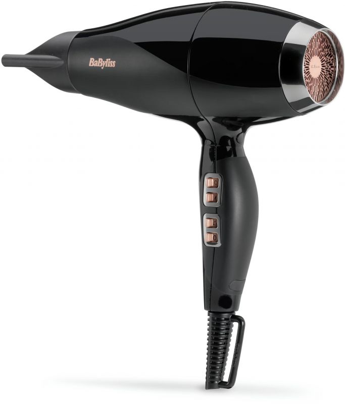 Фен Babyliss Air Power Pro, 2300Вт, 3 режими, дифузор, іоніз-я, хол. обдув, кераміка, чорно-рожевий