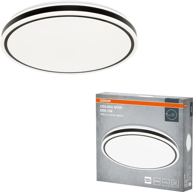 Світильник накладний OSRAM CEILING NOIR 600мм Round 72Вт 4000K