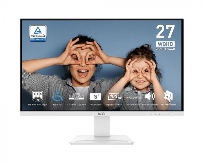 Монітор MSI 27" PRO MP273QW-E2 2xHDMI, DP, MM, IPS, 2560x1440, 100Hz, 1ms, sRGB 118%, білий