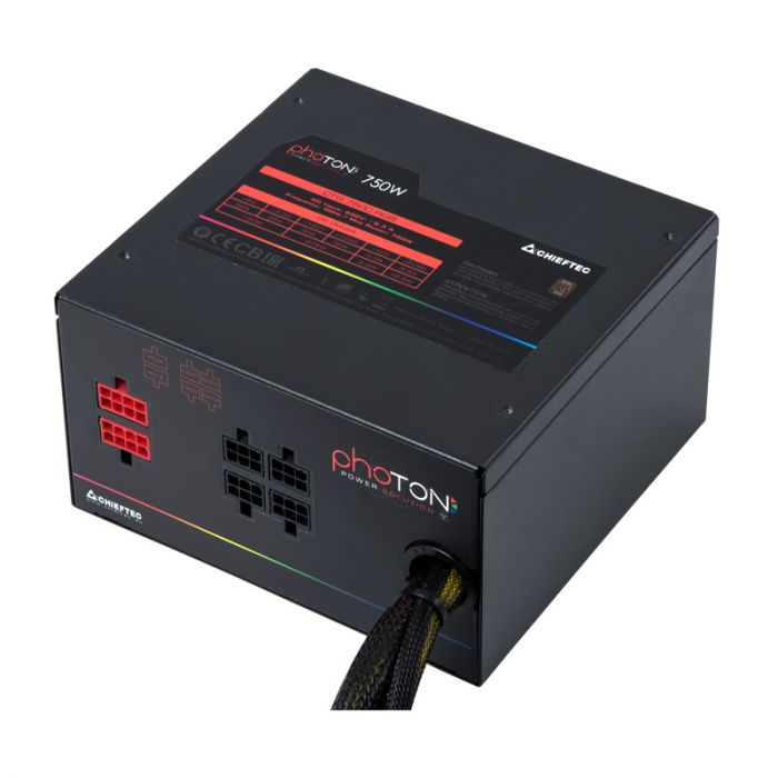 Блок живлення CHIEFTEC Photon  (750W), >85%, 120мм, 1xMB 24pin(20+4), 1xCPU 8pin(4+4), 4xMolex, 6xSATA, 4xPCIe 8pin(6+2), Modular