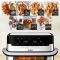 Мультипіч Tefal Dual Easy Fry Flex, 2700Вт, чаша-5.5+3.5л, сенсорне керув., з віконцем, 2 чаши, гриль, пластик, чорний-нерж. сталь