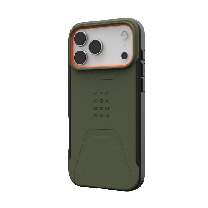 Чохол UAG для iPhone 17 Pro Max, Civilian MagSafe, Olive/Orange