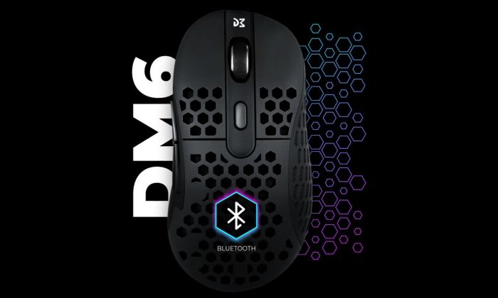 Миша ігрова Dream Machines DM6 HOLEY Trio Wireless Black