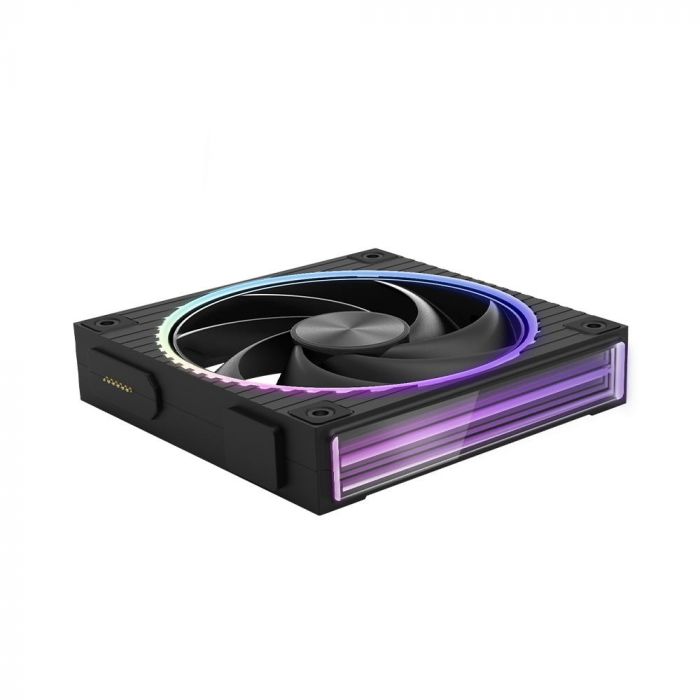 Корпусний вентилятор Zalman ZM-DF120  ARGB,  120мм, 800-2300rpm, 4pin, PWM, 3pin+5VARGB, 34,5dBa, POGO pin, Magnetic,  чорний
