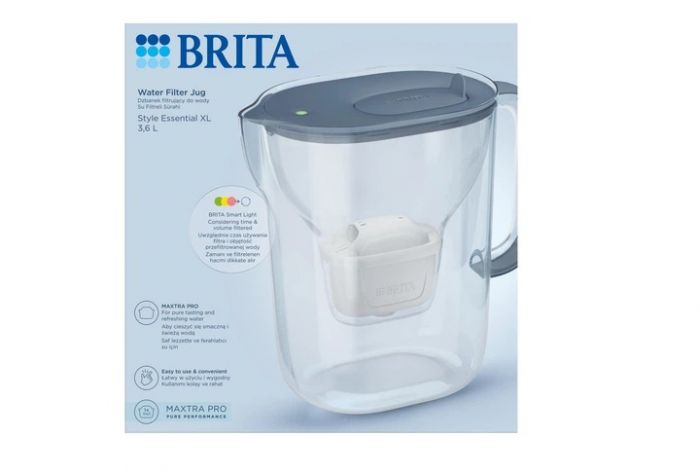 Фільтр-глечик Brita Style Essential XL MXPro 3.6л (2.3л очищеної води) з картриджем сіро-блакитний