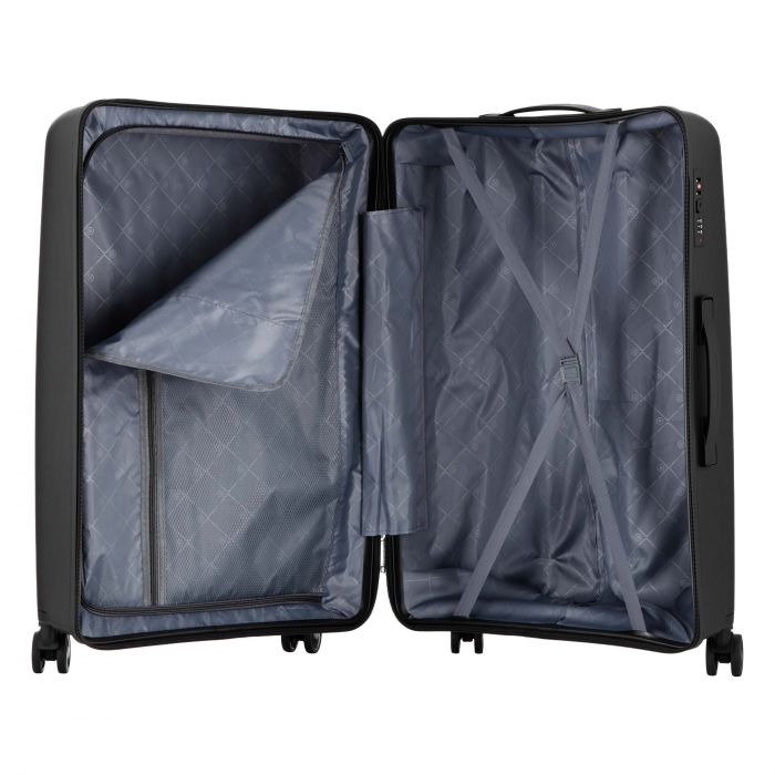 Набір валіз 2E, M7979, поліпропілен, (L+M+S), блискавка anti theft, 4 колеса, кодовий замок, чорний