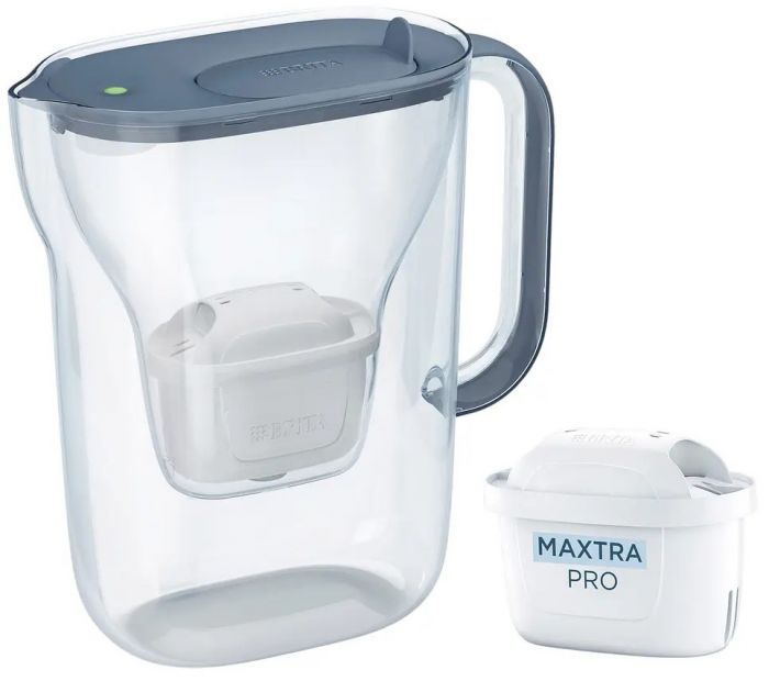 Фільтр-глечик Brita Style Essential MXPro 2.4л (1.4л очищеної води) + 3 картриджа сіро-блакитний