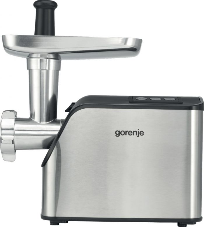 М'ясорубка Gorenje, 2200Вт, 2.2кг/хв, 2 решітки, насадка для ковбас, пластик/метал, чорн/нерж
