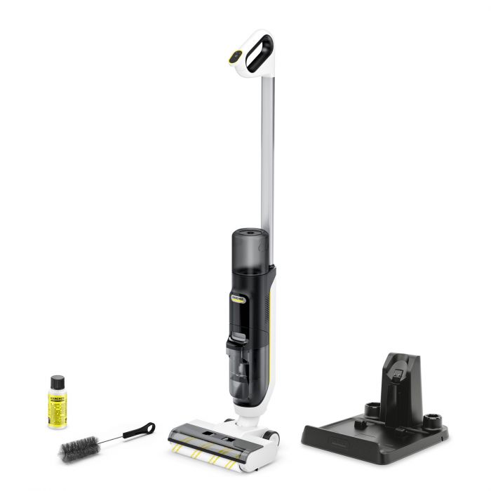 Пилосос Karcher безпровідний FCV 3, 160Вт, конт пил -0.45л, вода -0.8л, автон. робота до 30хв, вага-3.7кг, 3в1, білий