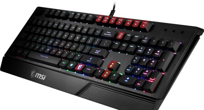 Клавіатура мембранна MSI Vigor GK20 UA 104key, USB-A, EN/UKR/RU, ColorLED, чорний