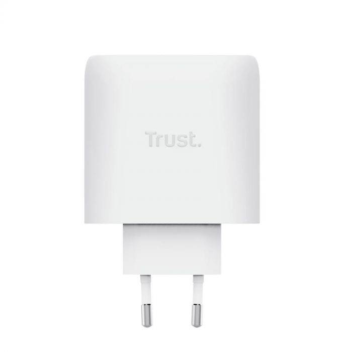 Зарядний пристрій мережевий Trust Maxo 65Вт, GaN, USB-C PD/PPS, білий