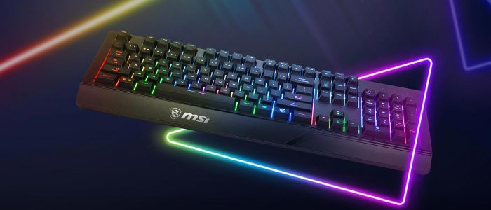 Клавіатура мембранна MSI Vigor GK20 UA 104key, USB-A, EN/UKR/RU, ColorLED, чорний