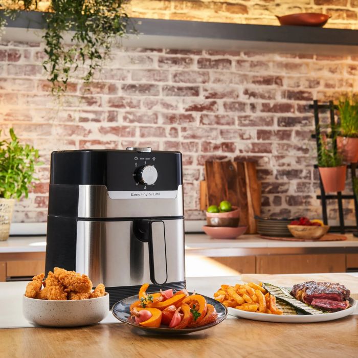 Мультипіч Moulinex EasyFry&Grill, 1550Вт, чаша-4.2л, механічне керув., пластик, сірий