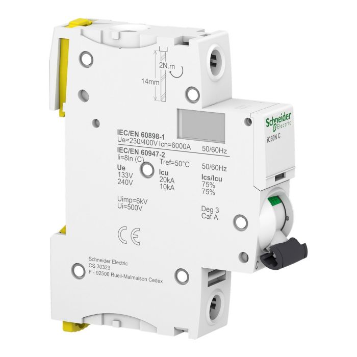 Автоматичний вимикач Schneider Electric, IC60N 1P C 20A (6kA)