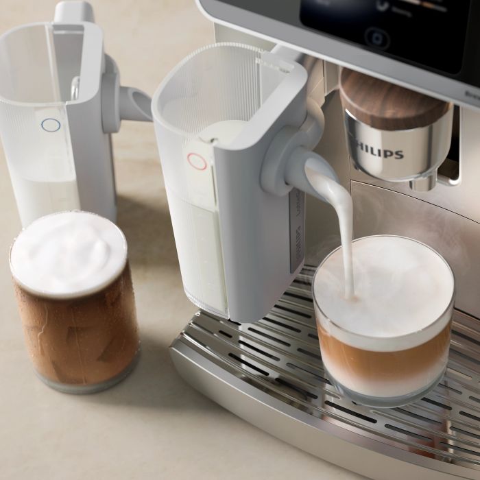 Кавомашина Philips Series 8000 Cafe Aromis, 1.9л, зерно+мелена, автомат.капуч, дисплей, авторецептів -54, срібний