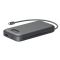 Акумулятор портативний літій-іонний Power Bank Belkin 27000мА·год, 240Вт, з інтегрованим кабелем USB-C, сірий