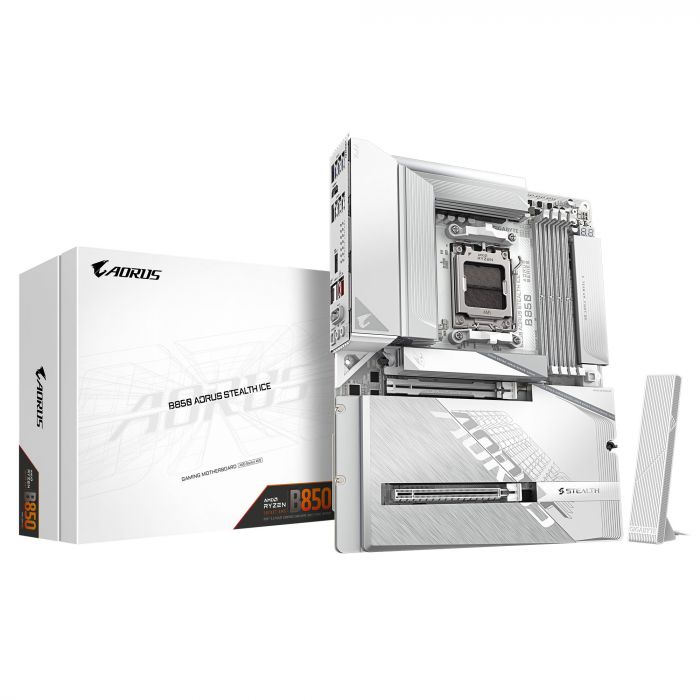 Материнская плата GIGABYTE B850 A STEALTH ICE  sAM5 B850 4xDDR5 M.2 HDMI ATX