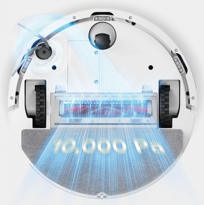 Робот-пилосос Roborock Q7 TF, h=9.9см, вологе прибирання, конт пил -0.4л, автон. робота до 150хв, Wi-Fi, білий
