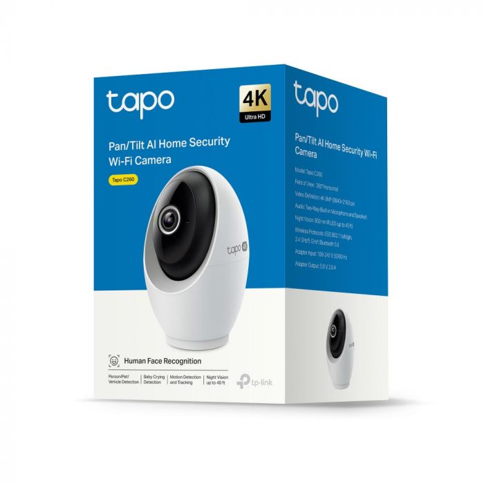 IP-Камера TP-LINK Tapo C260 8MP N300 microSD motion detection.